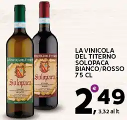 Extra Supermercati La vinicola del titerno solopaca bianco/rosso offerta