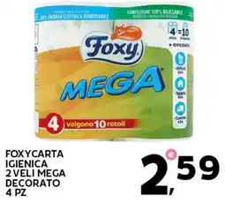 Extra Supermercati Foxycarta igienica 2 veli mega decorato offerta