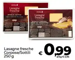 Coop Lasagne fresche Corpose/Sottili offerta