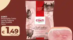 Coop COATI Prosciutto Cotto Lenta Cottura Alta Qualità offerta