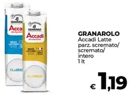 Coop GRANAROLO Accadì Latte parz.scremato/ scremato/ intero offerta