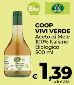 Coop COOP VIVI VERDE Aceto di Mele 100% Italiane Biologico offerta