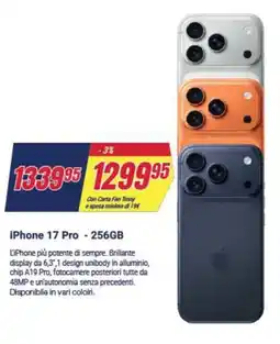 Trony iPhone 17 Pro - 256GB offerta