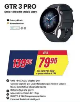 Trony amazfit GTR 3 pro offerta