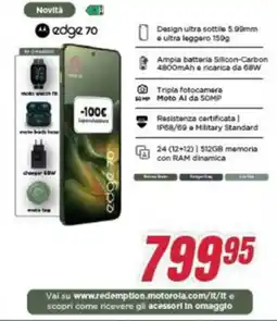 Trony motorola edge 70 offerta