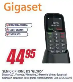 Trony Gigaset SENIOR PHONE DS "GL395" offerta