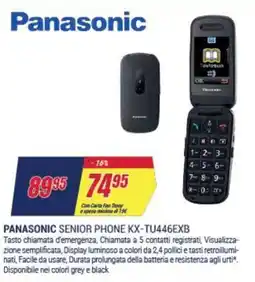 Trony PANASONIC SENIOR PHONE KX-TU446EXB offerta