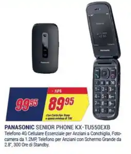 Trony PANASONIC SENIOR PHONE KX-TU550EXB offerta