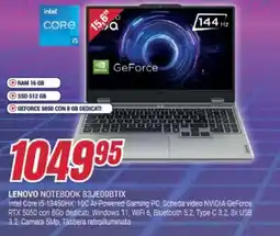 Trony LENOVO NOTEBOOK 83JE00BTIX offerta