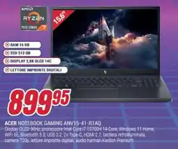 Trony ACER NOTEBOOK GAMING ANV15-41-RIAQ offerta