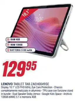 Trony LENOVO TABLET TAB ZAEH0049SE offerta