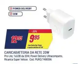 Trony Puro caricabatteria da rete 20W offerta
