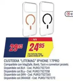 Trony Custodia “litemag" iphone 17pro offerta