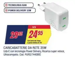 Trony Puro caricabatterie da rete 35W offerta