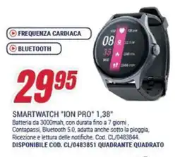 Trony cellularline SMARTWATCH "ION PRO" 1,38" offerta