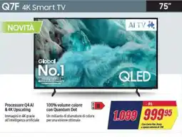 Trony SAMSUNG Q7F 4K Smart TV offerta