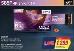 Trony SAMSUNG S85F 4K Smart TV offerta