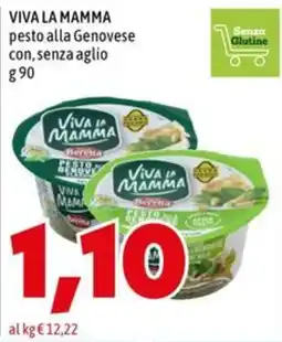 MEGA VIVA LA MAMMA pesto alla Genovese con, senza aglio offerta