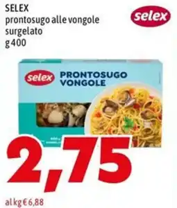 MEGA SELEX prontosugo alle vongole surgelato offerta