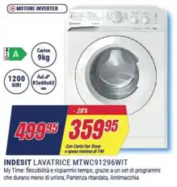 Trony INDESIT LAVATRICE MTWC91296WIT offerta