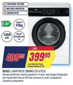 Trony BEKO LAVATRICE BMWG10147EB offerta