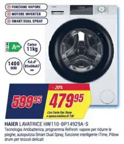 Trony HAIER LAVATRICE HW110-BP14929A-S offerta