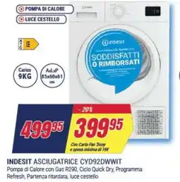 Trony INDESIT ASCIUGATRICE CYD92DWWIT offerta