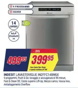 Trony INDESIT LAVASTOVIGLIE IN2FFC14BN6X offerta