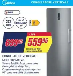 Trony Midea CONGELATORE VERTICALE MDRU385MTE46 offerta