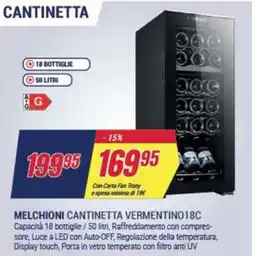 Trony Melchioni cantinetta vermentino18C offerta