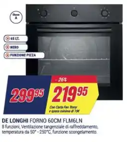 Trony DE LONGHI FORNO 60CM FLM6LN offerta