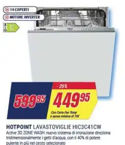 Trony HOTPOINT LAVASTOVIGLIE HIC3C41CW offerta