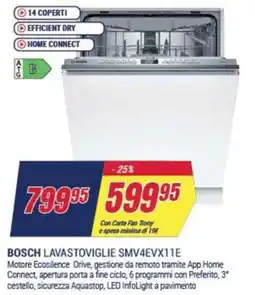 Trony BOSCH LAVASTOVIGLIE SMV4EVX11E offerta