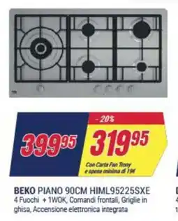 Trony BEKO PIANO 90CM HIML95225SXE offerta