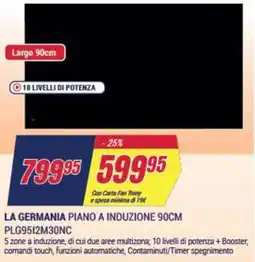 Trony LA GERMANIA PIANO A INDUZIONE 90CM PLG9512M30NC offerta