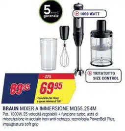 Trony BRAUN MIXER A IMMERSIONE MQ55.254M offerta