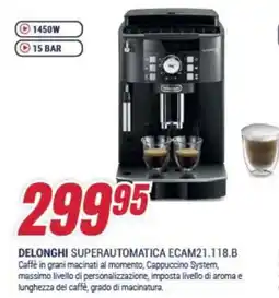 Trony DELONGHI SUPERAUTOMATICA ECAM21.118.B offerta
