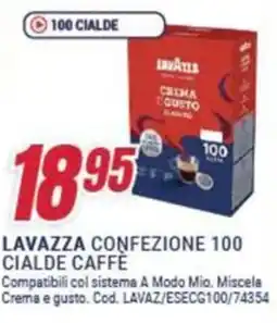 Trony Lavazza confezione 100 cialde caffè offerta