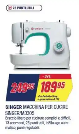 Trony SINGER MACCHINA PER CUCIRE SINGER/M3305 offerta