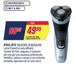 Trony PHILIPS RASOIO X3003/00 offerta