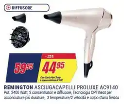 Trony REMINGTON ASCIUGACAPELLI PROLUXE AC9140 offerta