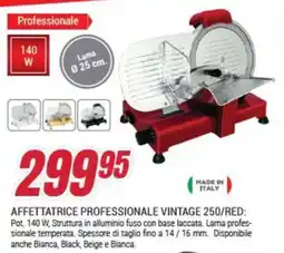 Trony R.G.V. Affettatrice professionale vintage 250/red: offerta