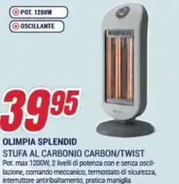 Trony Olimpia splendid stufa al carbonio carbon/twist offerta