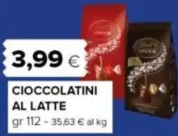 Oasi Lindt cioccolatini al latte offerta