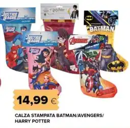 Oasi Calza stampata batman/avengers/ harry potter offerta