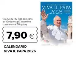 Oasi Calendario viva il papa 2026 offerta