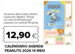 Oasi Calendario agenda peanuts 2026 14 mesi offerta