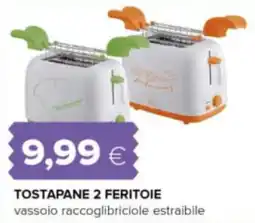 Oasi Tostapane 2 feritoie vassoio raccoglibriciole estraibile offerta