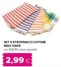 Oasi Set 5 strofinacci cotone nido d'ape offerta