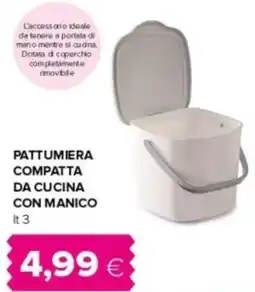 Oasi Pattumiera compatta da cucina con manico offerta